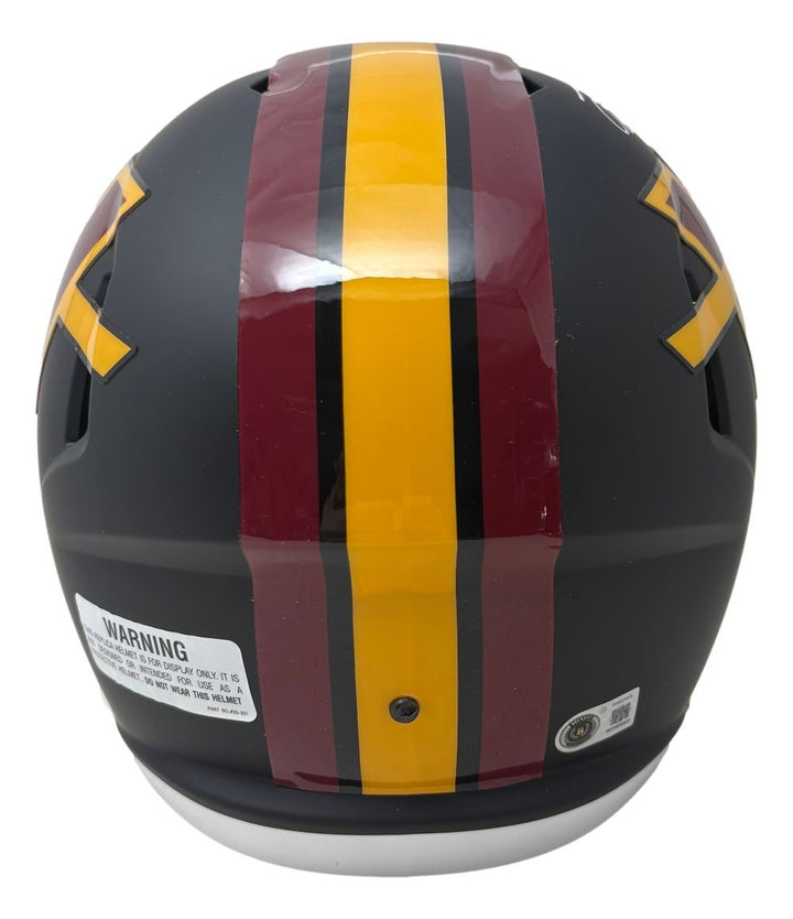 Terry McLaurin Signed Washington Commanders FS Alt Black Rep Speed Helmet BAS