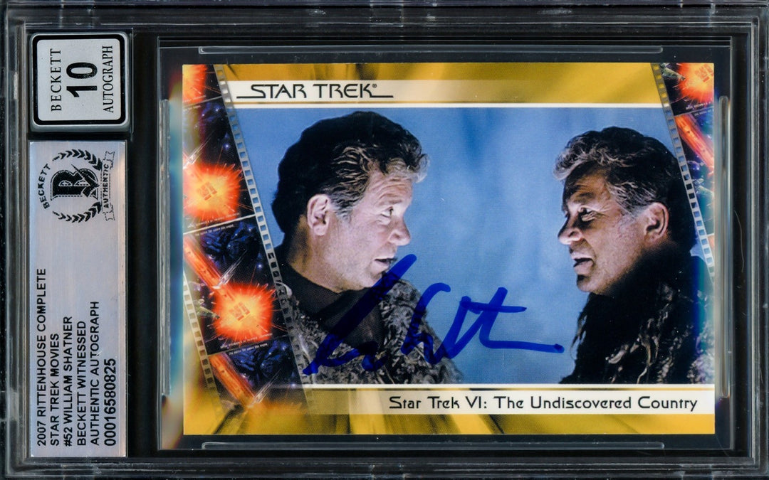 William Shatner Auto Signed 2007 Rittenhouse Card 52 Star Trek Sig 10 Beckett