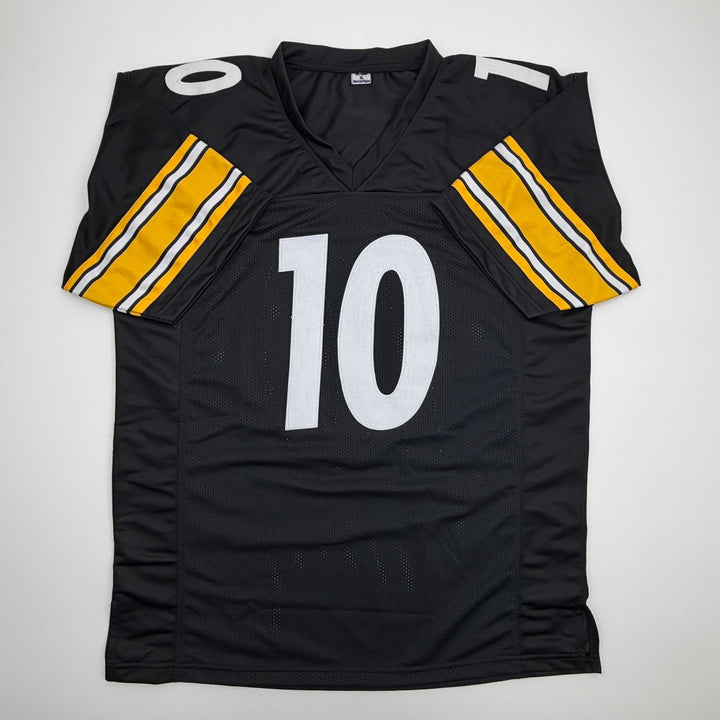 Autographed/Signed Roman Wilson Pittsburgh Black Football Jersey Beckett BAS COA