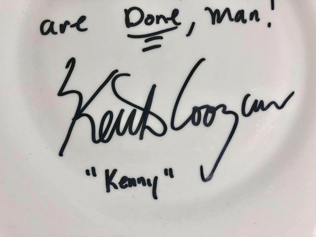 Keith Coogan Signed Inscribed Plate "Don't Tell Mom Babysitter's Dead" JSA COA