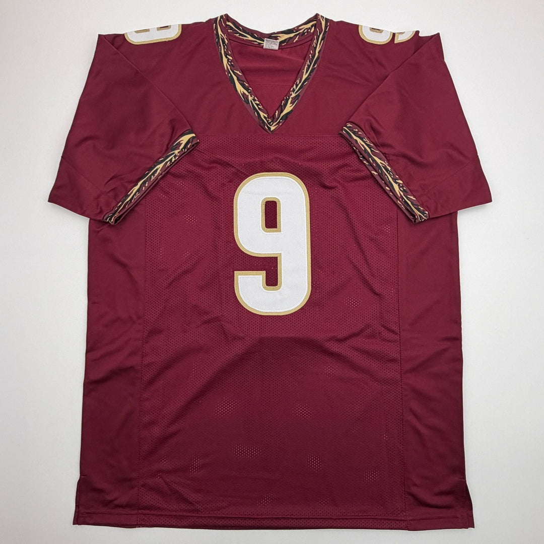 Autographed/Signed Peter Warrick Florida State FSU Maroon Jersey Beckett BAS COA