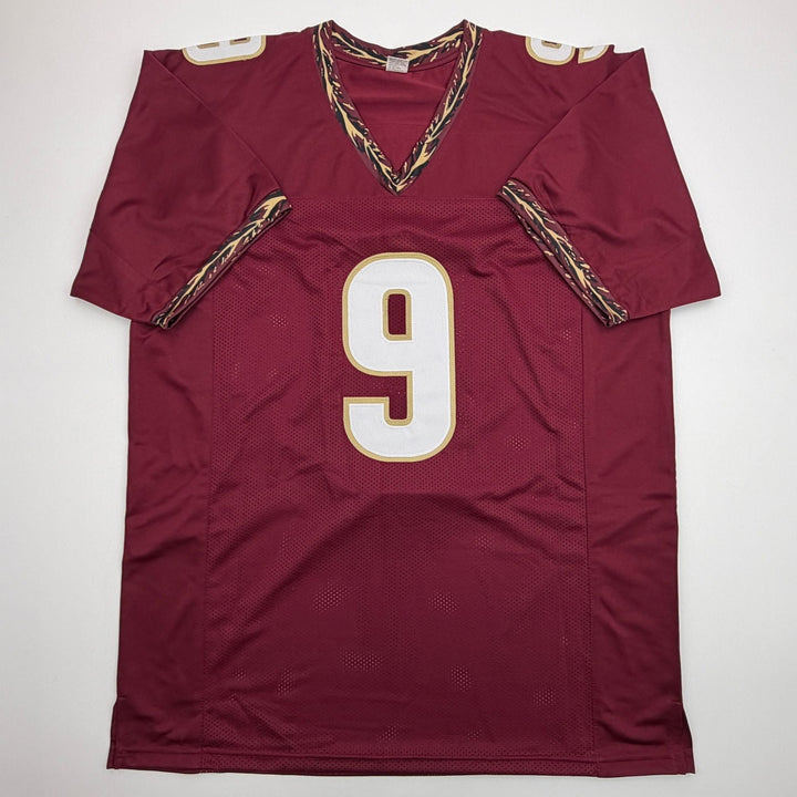 Autographed/Signed Peter Warrick Florida State FSU Maroon Jersey Beckett BAS COA
