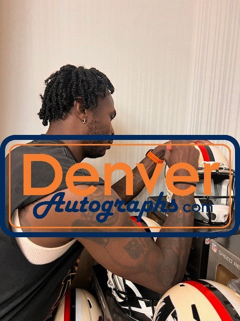 Julio Jones Autographed Atlanta Falcons F/S Retro Helmet Beckett Witness 56447