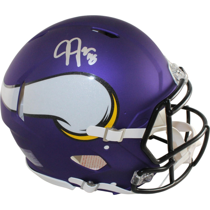 Justin Jefferson Autographed Minnesota Vikings Authentic Helmet Beckett W 57905