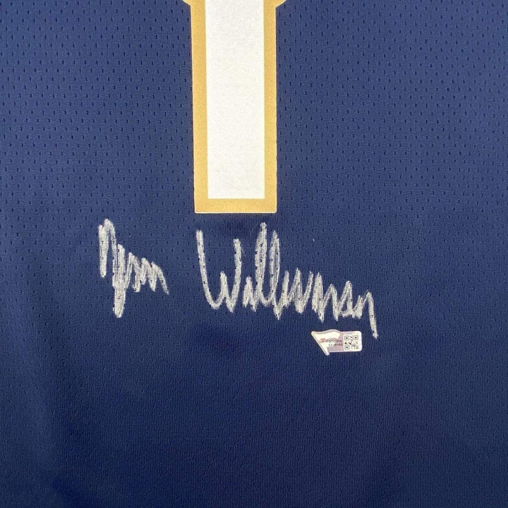 FRAMED Signed ZION WILLIAMSON 35x39 Blue Nike Jersey Fanatics COA