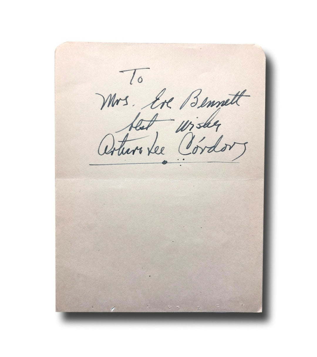 Arturo De Cordova Hand Signed Album Page Cut JSA COA Autograph God Bless You