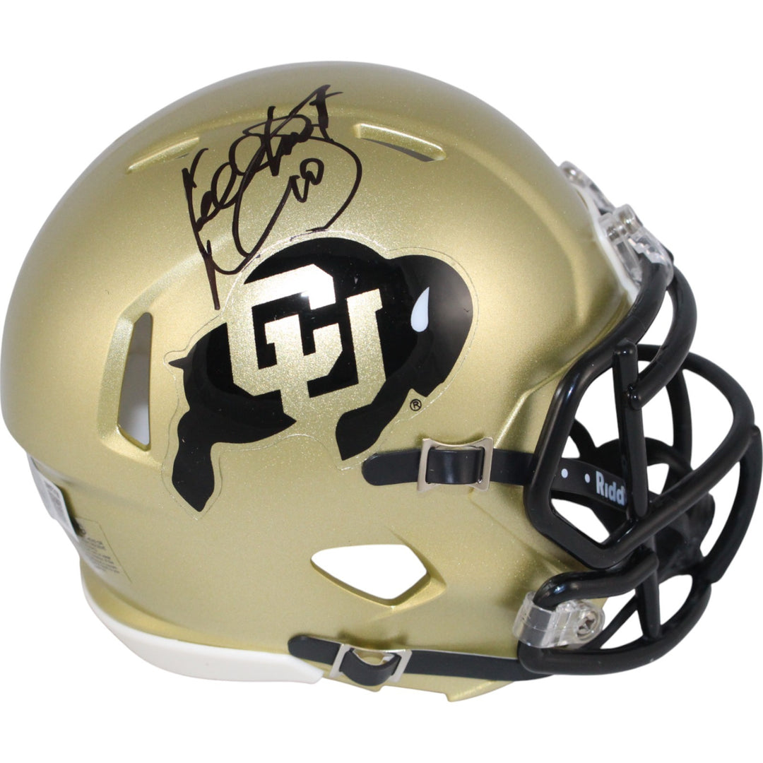 Kordell Stewart Autographed/Signed Colorado Buffaloes Mini Helmet Beckett 50809