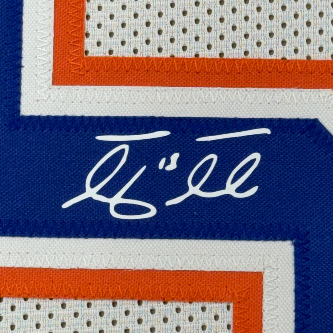 Framed Facsimile Autographed Tim Tebow 33x42 Florida White College Laser Jersey