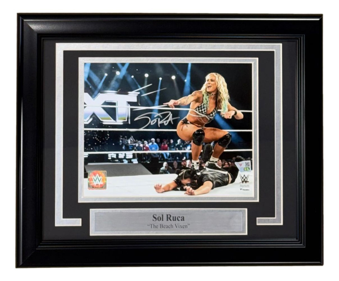 Sol Ruca Signed Framed 8x10 WWE Body Surfing Photo Fanatics