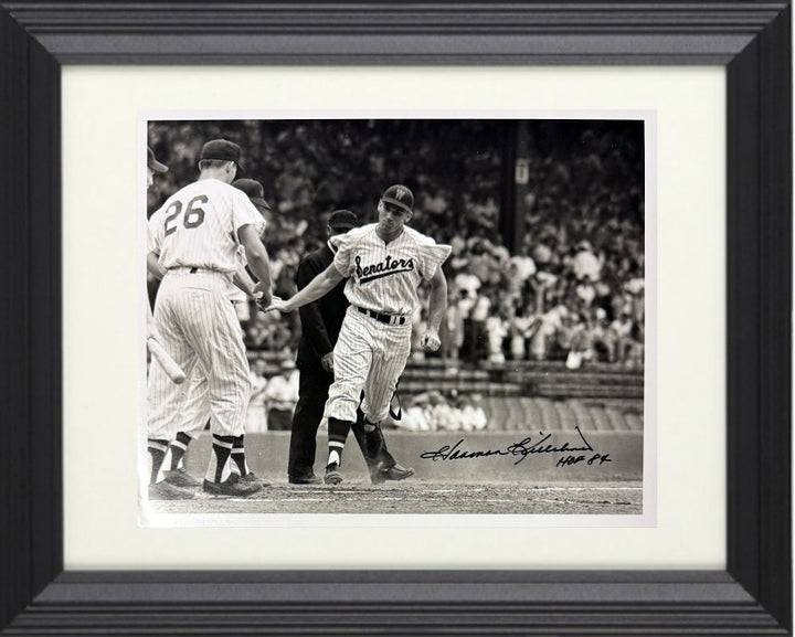 Harmon Killebrew signed Washington Senators 8x10 Photo w/ HOF 84 Framed- COA