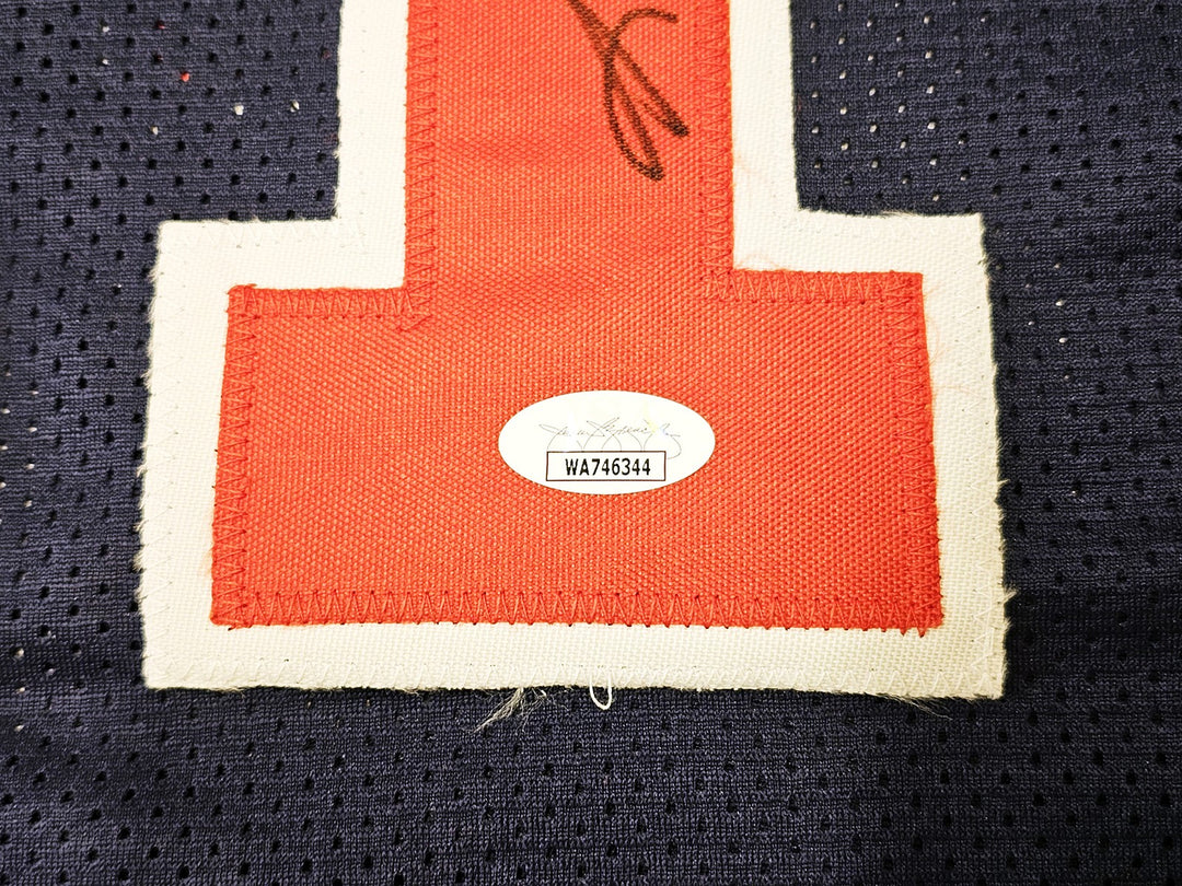Team USA Karl Malone Autographed Signed Blue Jersey JSA