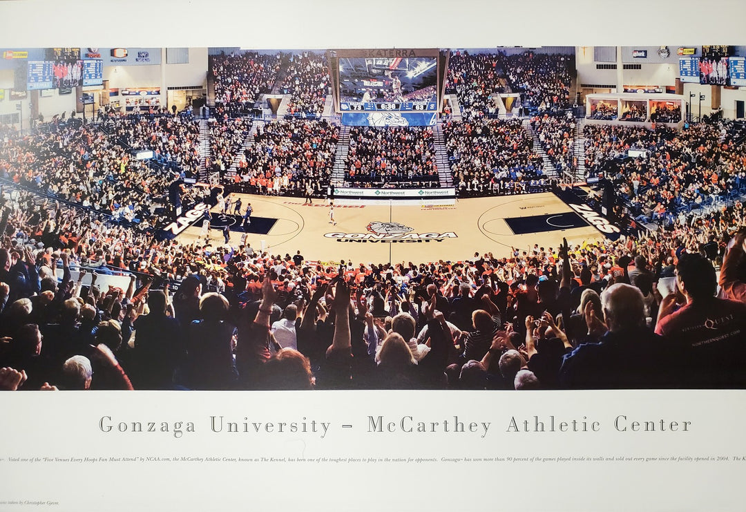 Corey Kispert Auto 13.5x40 Panoramic Photo Gonzaga Bulldogs "Go Zags!" MCS Holo