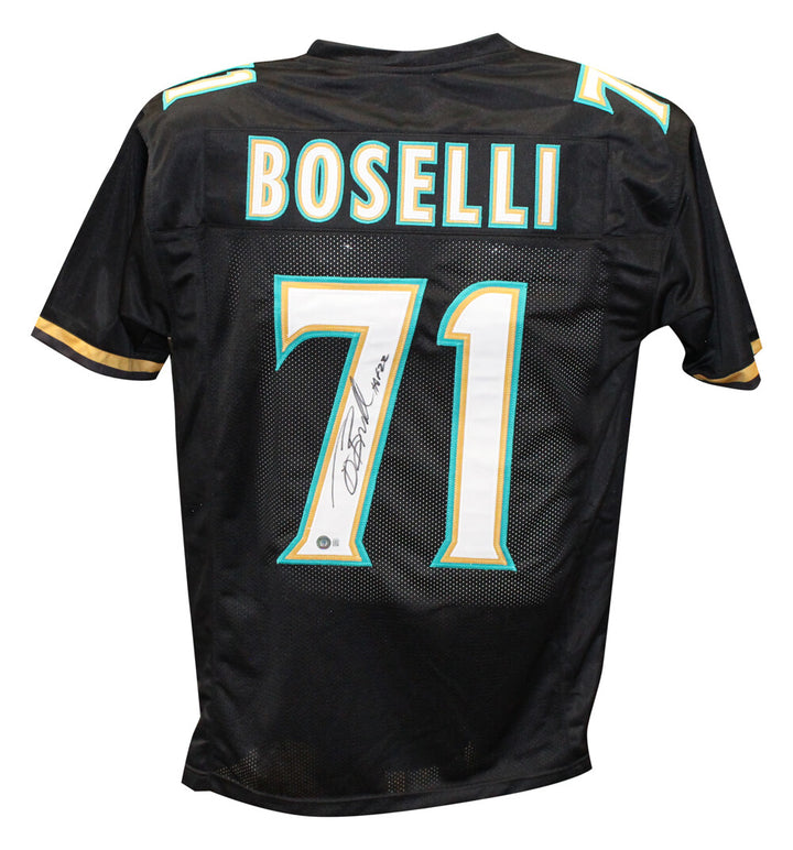 Tony Boselli Autographed/Signed Pro Style Black XL Jersey  BAS 40275