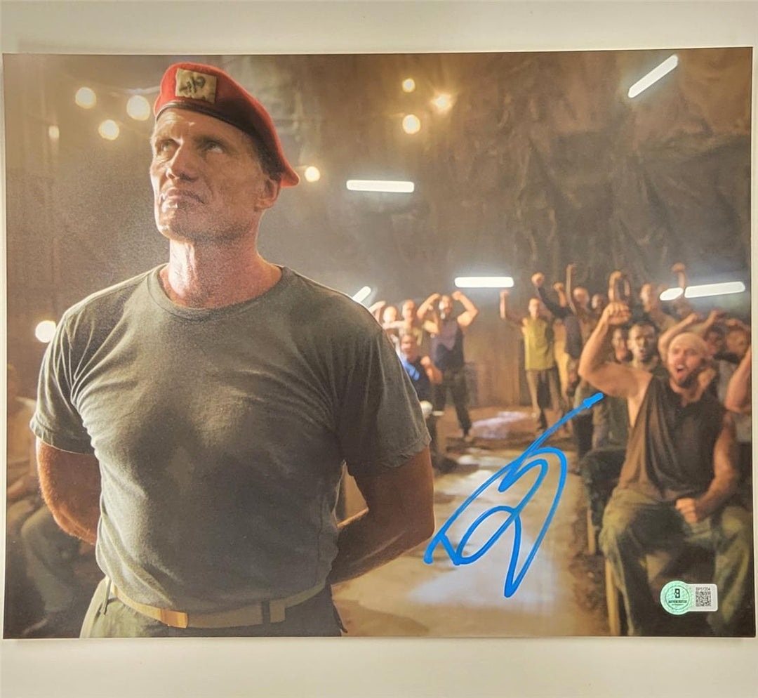 Dolph Lundgren signed The Expendables 11x14 photo autograph ~ Beckett BAS