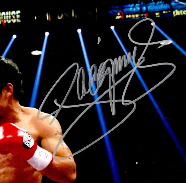 Manny Pacquiao Autographed 16x20 Photo Beckett BAS Witness