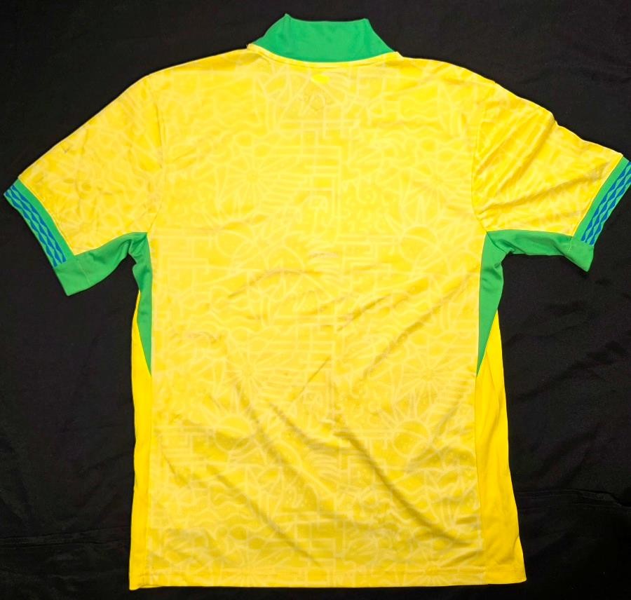 2024 Brazil Team Signed Jersey (15 Autos) Vini Jr, Rodrygo, Danilo, Rafael ~ JSA