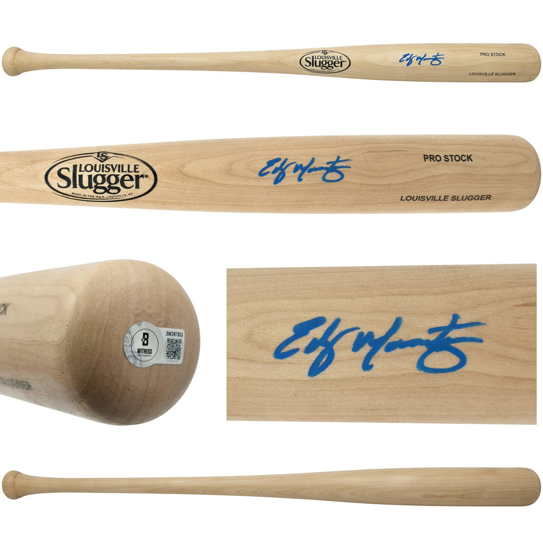 Edgar Martinez Auto Blonde L Slugger Pro Stock Baseball Bat Mariners Beckett Wit