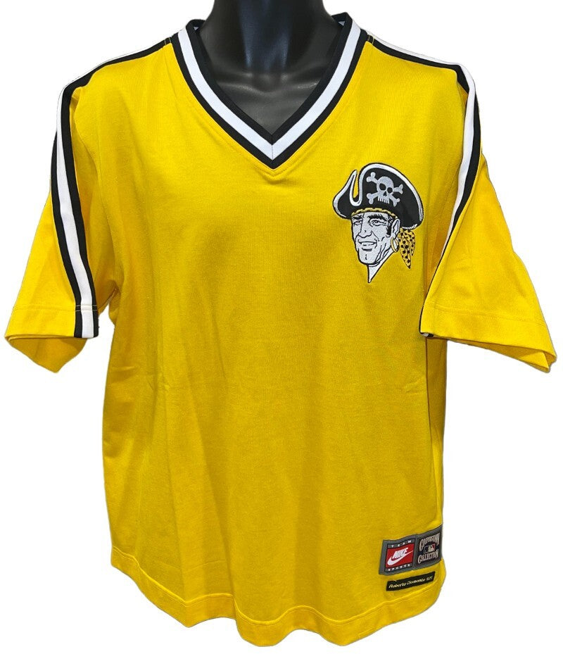 Roberto Clemente Nike Cooperstown Collection Pittsburgh Pirates MLB BB Jersey L