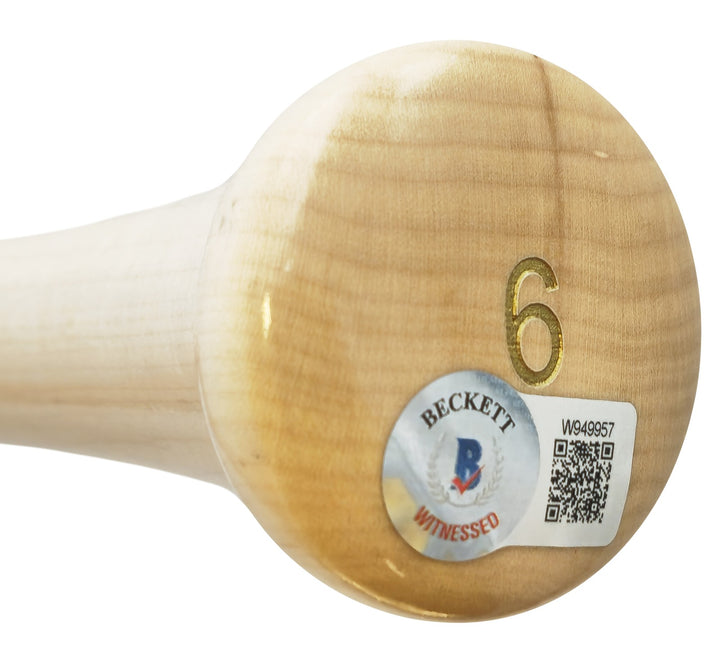 Josh Jung Auto Blonde Marucci Player Model Bat Rangers 23 WS Champs Beckett Wit