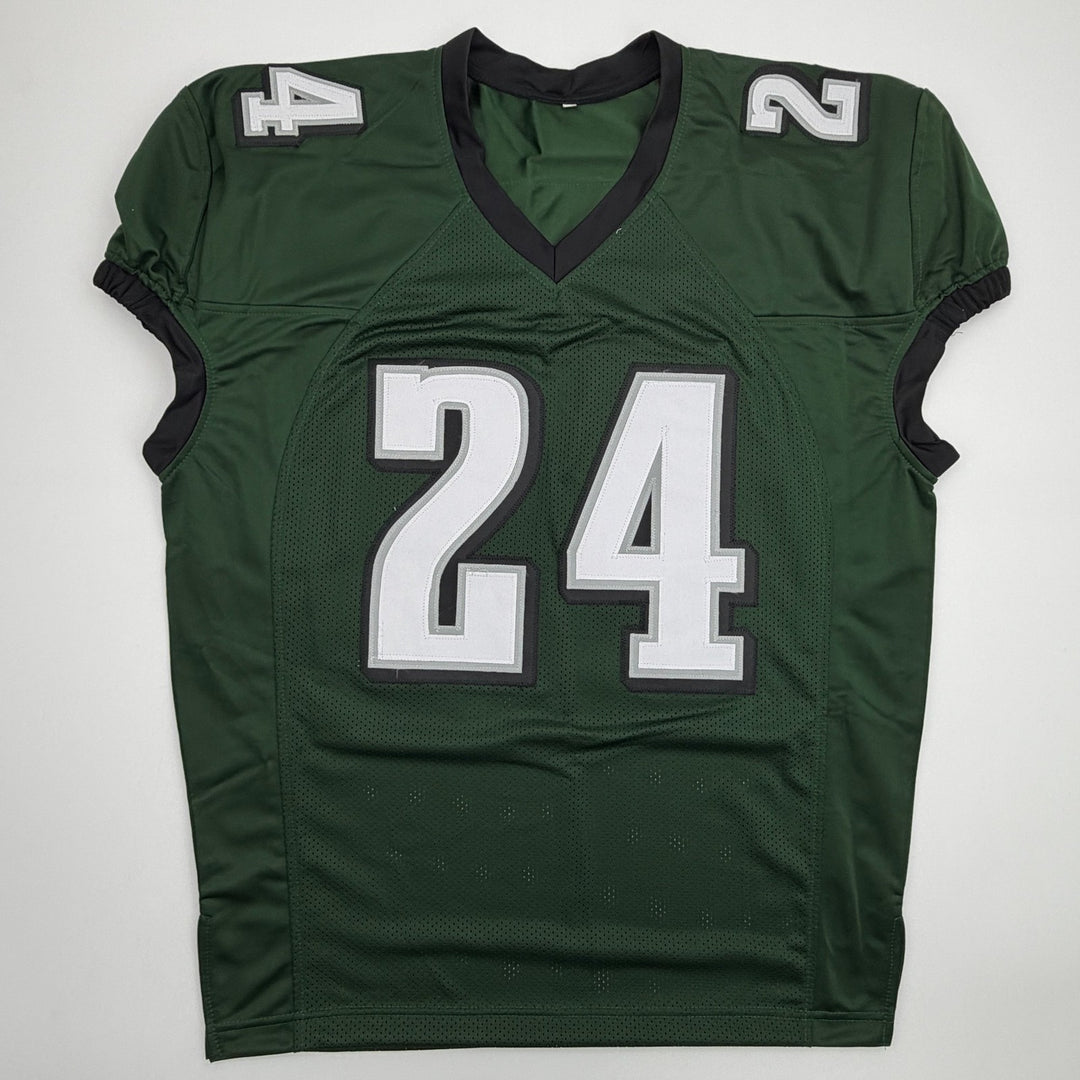 Autographed/Signed Andrew Mukuba Philadelphia Dark Green Pro Cut Jersey JSA COA