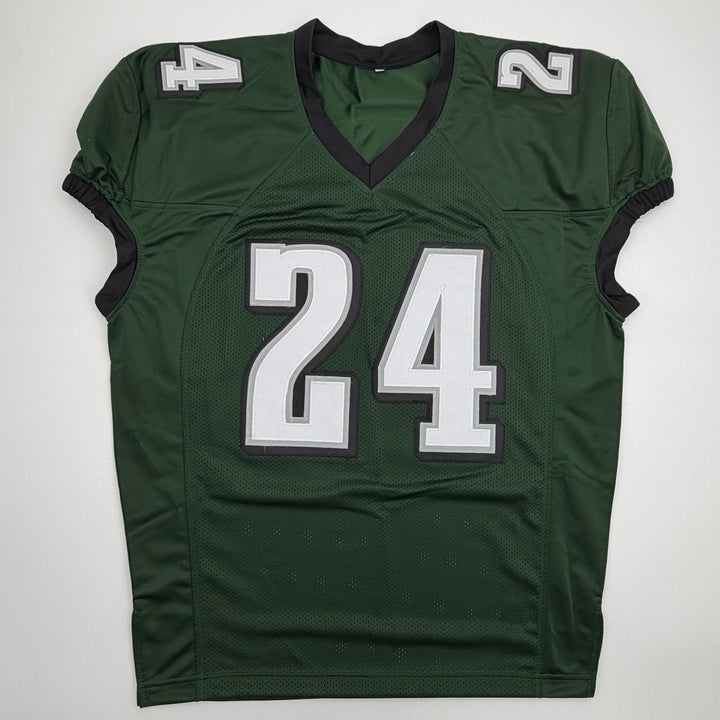 Autographed/Signed Andrew Mukuba Philadelphia Dark Green Pro Cut Jersey JSA COA