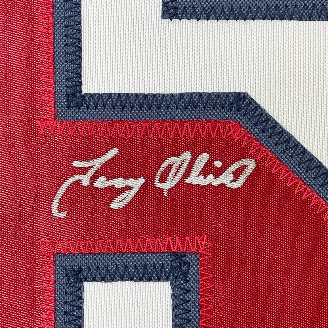 Framed Autographed/Signed Tony Oliva 33x42 Minnesota White Jersey BAS COA