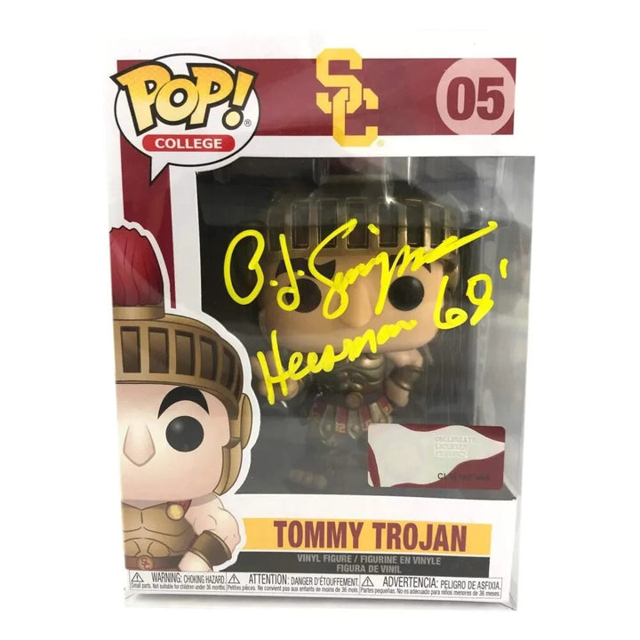 OJ Simpson Hand Signed Inscribed "Heisman 68" Funko Pop #5 USC Trojans JSA COA