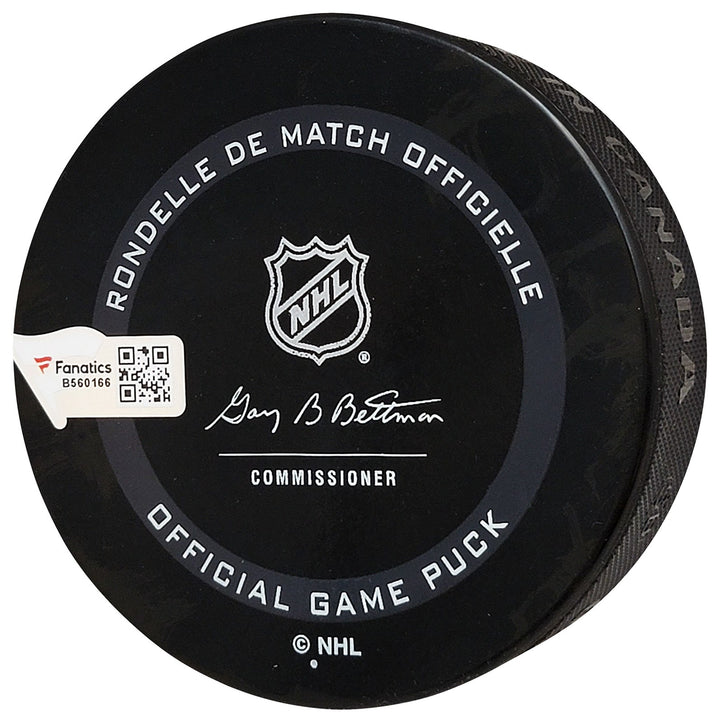 Jordan Eberle Auto Kraken Inaugural Season Logo Hockey Game Puck Auto Fanatics