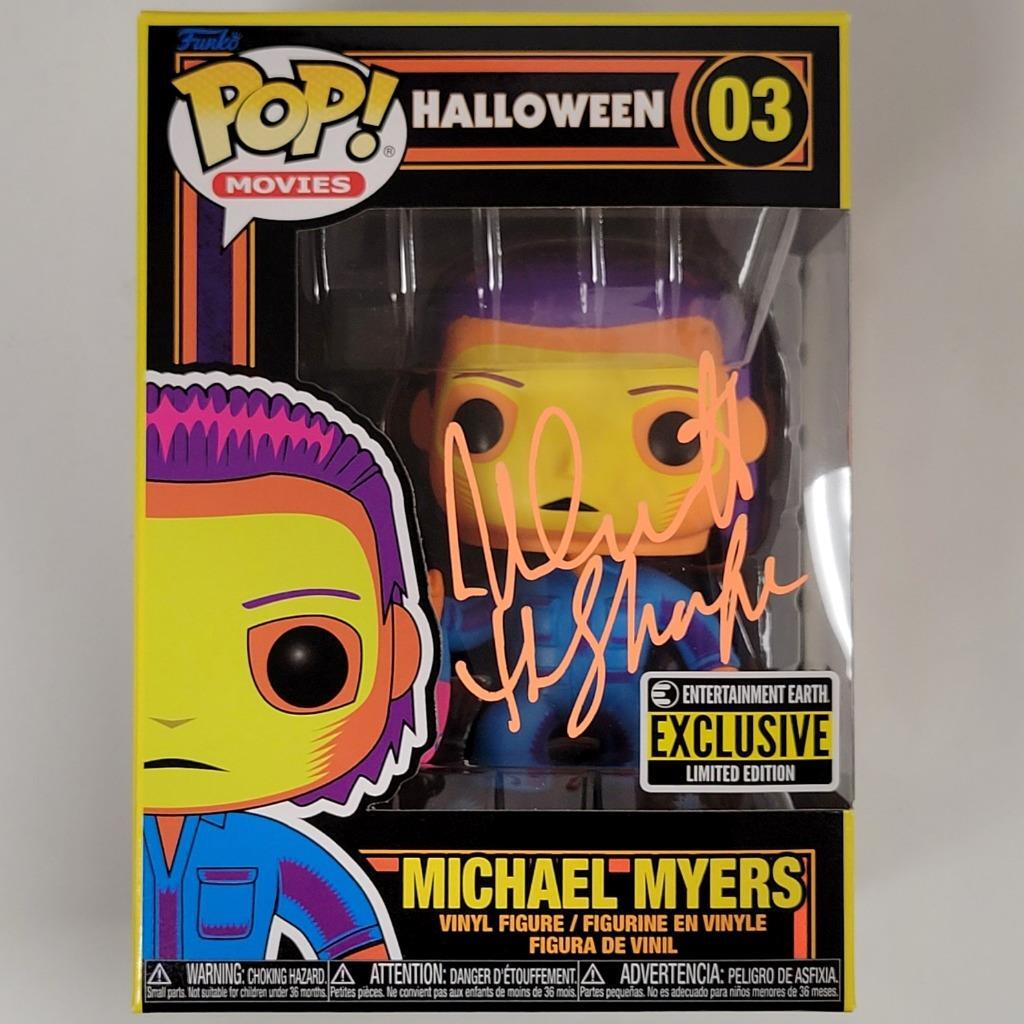 Nick Castle signed Michael Myers Black Light Funko Pop (O) ~ BAS Witness Holo