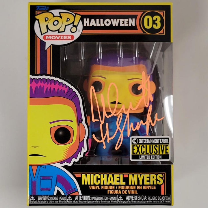 Nick Castle signed Michael Myers Black Light Funko Pop (O) ~ BAS Witness Holo