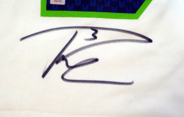 Seattle Seahawks Russell Wilson Signed White Nike Jersey Size XL RW Holo