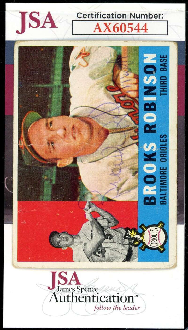 Brooks Robinson JSA Coa Vintage Signed 1960 Topps Autograph