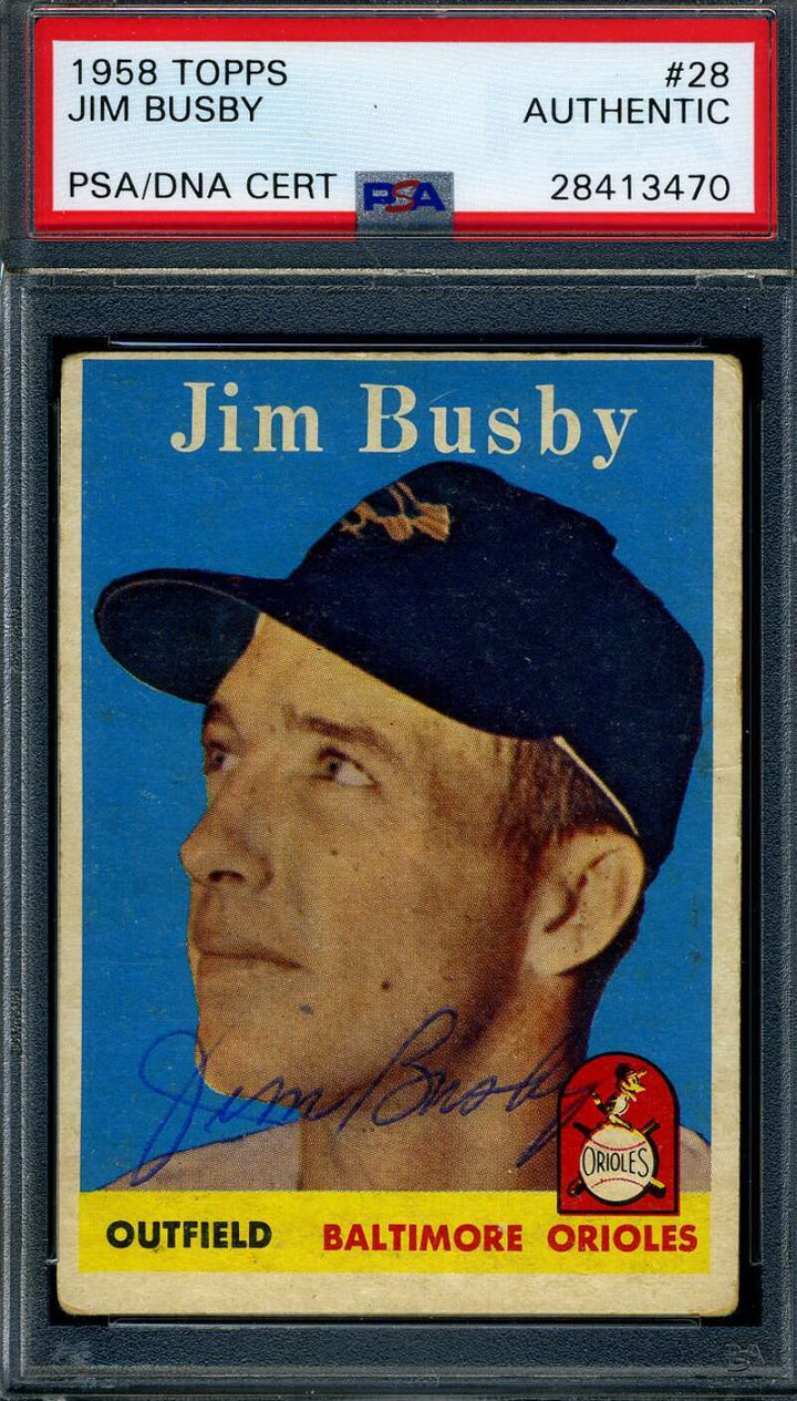 Jim Busby PSA DNA Signed 1958 Topps Autograph