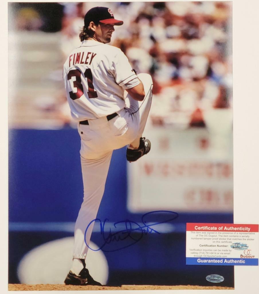 Chuck Finley signed 11x14 photo #3 California Angels autograph ~ OC Holo