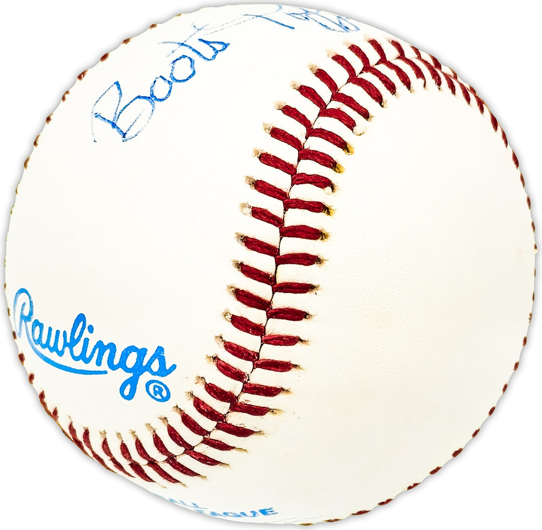 Boots Poffenberger Signed Pacific Coast Baseball Tigers, Dodgers Beckett QR