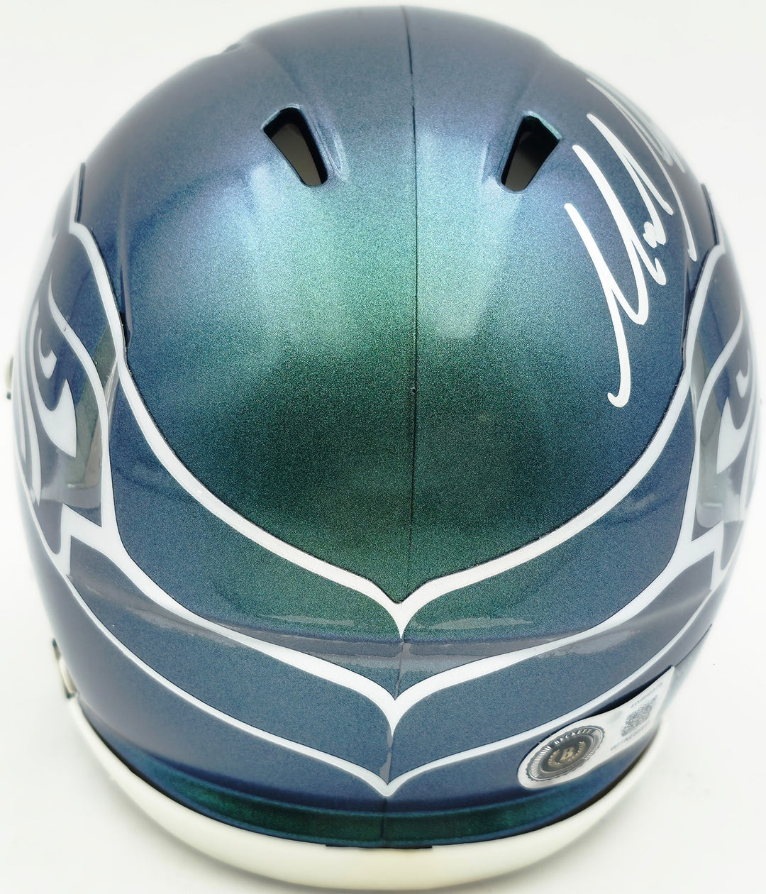 Mike Macdonald Signed Seahawks Rivalries Speed Mini Helmet BAS Witness