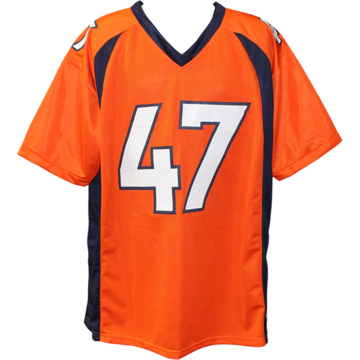 John Lynch Autographed/Signed Pro Style Orange XL Jersey Beckett Witness 51440
