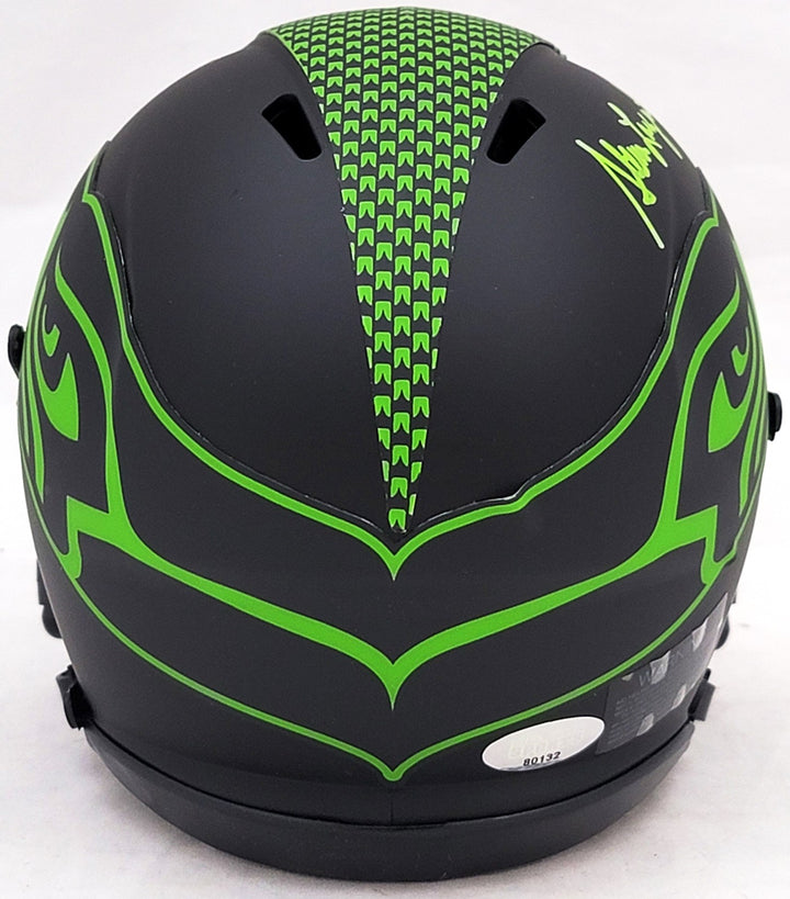Steve Largent Signed Seahawks Eclipse Black Speed Mini Helmet "HOF 95" MCS Holo