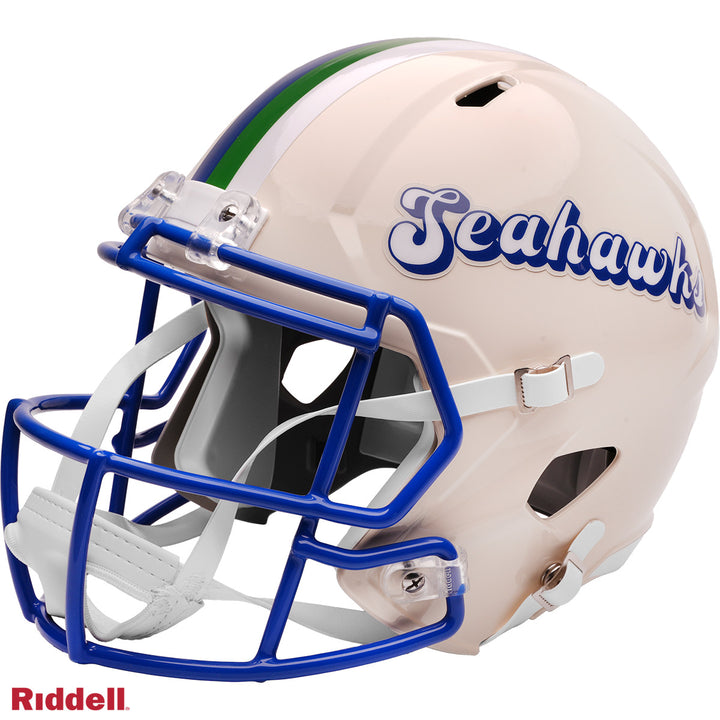 Seattle Seahawks Retro Riddell Full Size Replica Helmet New In Box 55612