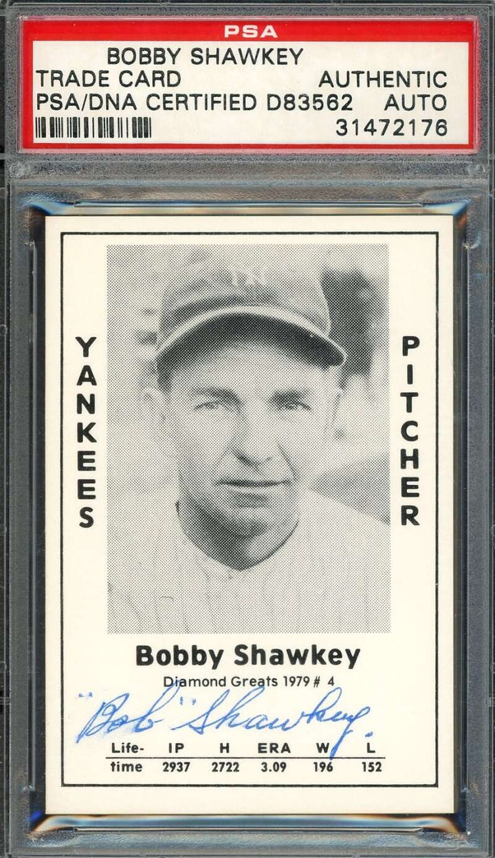Bob Shawkey Bob Shawkey 1979 Diamond Greats Autograph