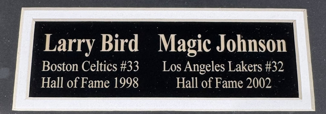 Larry Bird Magic Johnson Dual Signed 16x20 Framed Photo HOF  Auto BAS PSA COA