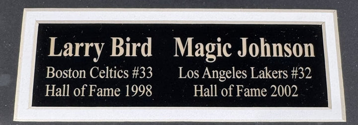 Larry Bird Magic Johnson Dual Signed 16x20 Framed Photo HOF  Auto BAS PSA COA