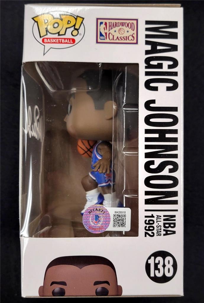 Magic Johnson signed 92 NBA All-Star Funko Pop! Lakers (A) ~ Beckett BAS Witness