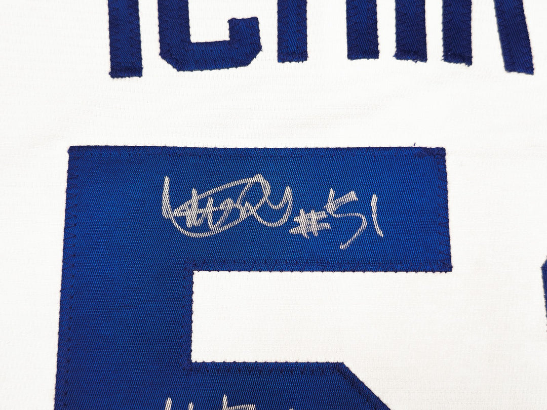 Mariners Ichiro Suzuki Auto White Nike Cooperstown Collect Jersey XL HOF 25 BAS