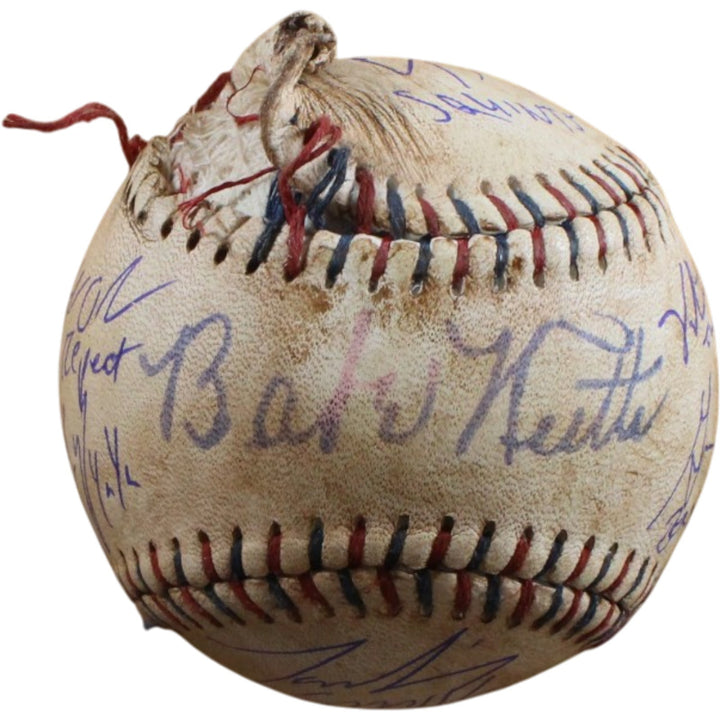 Cast Sandlot Autographed Ripped Custom Baseball Renna +7 Character Beckett 57168
