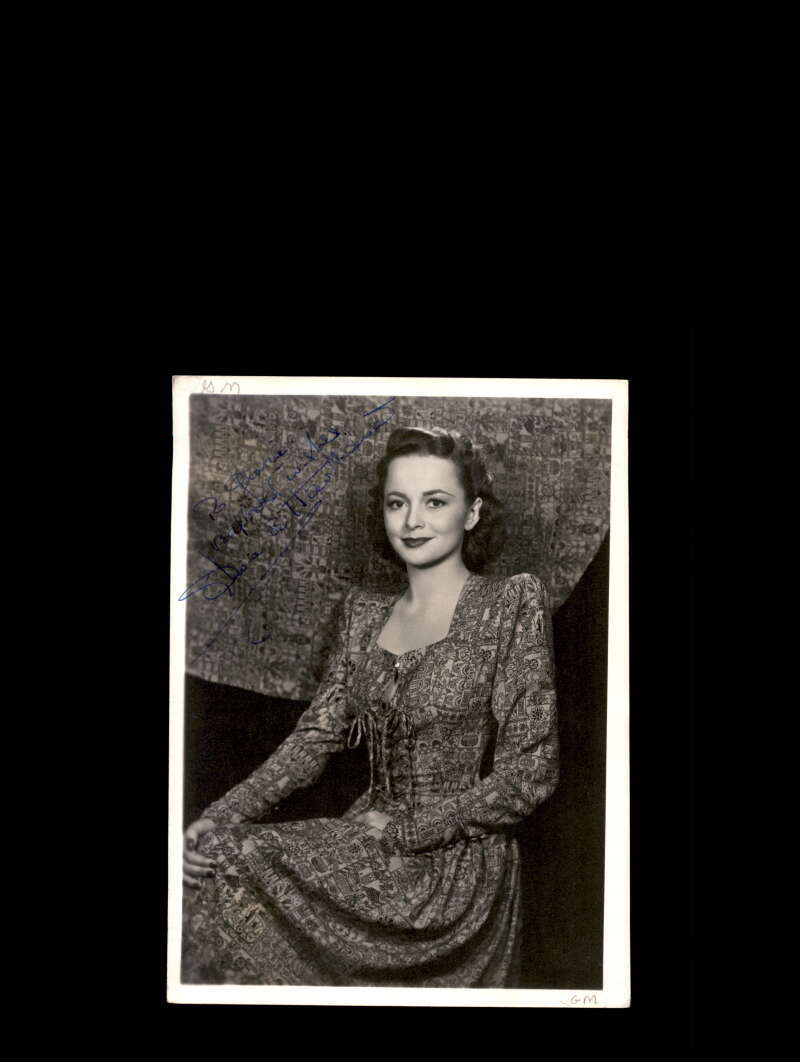 Olivia De Havilland JSA Coa Signed 5x7 Vintage Photo Autograph