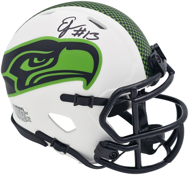 Ernest Jones IV Signed Seahawks Lunar Eclipse White Speed Mini Helmet MCS Holo