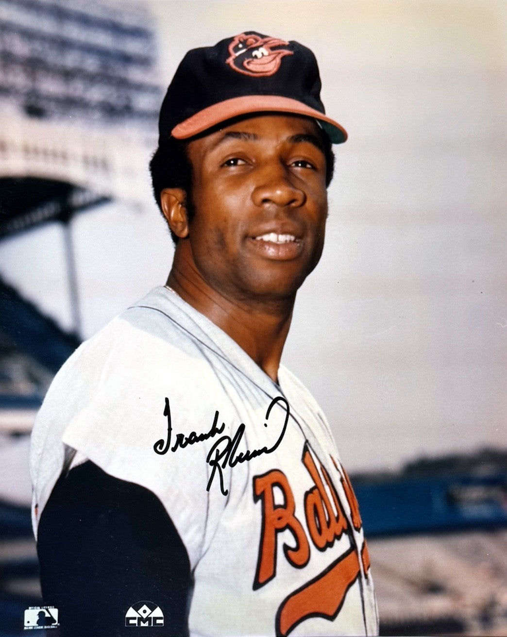 Frank Robinson signed Baltimore Orioles MLB 8x10 Photo- Tuff Stuff COA - HOF/MVP