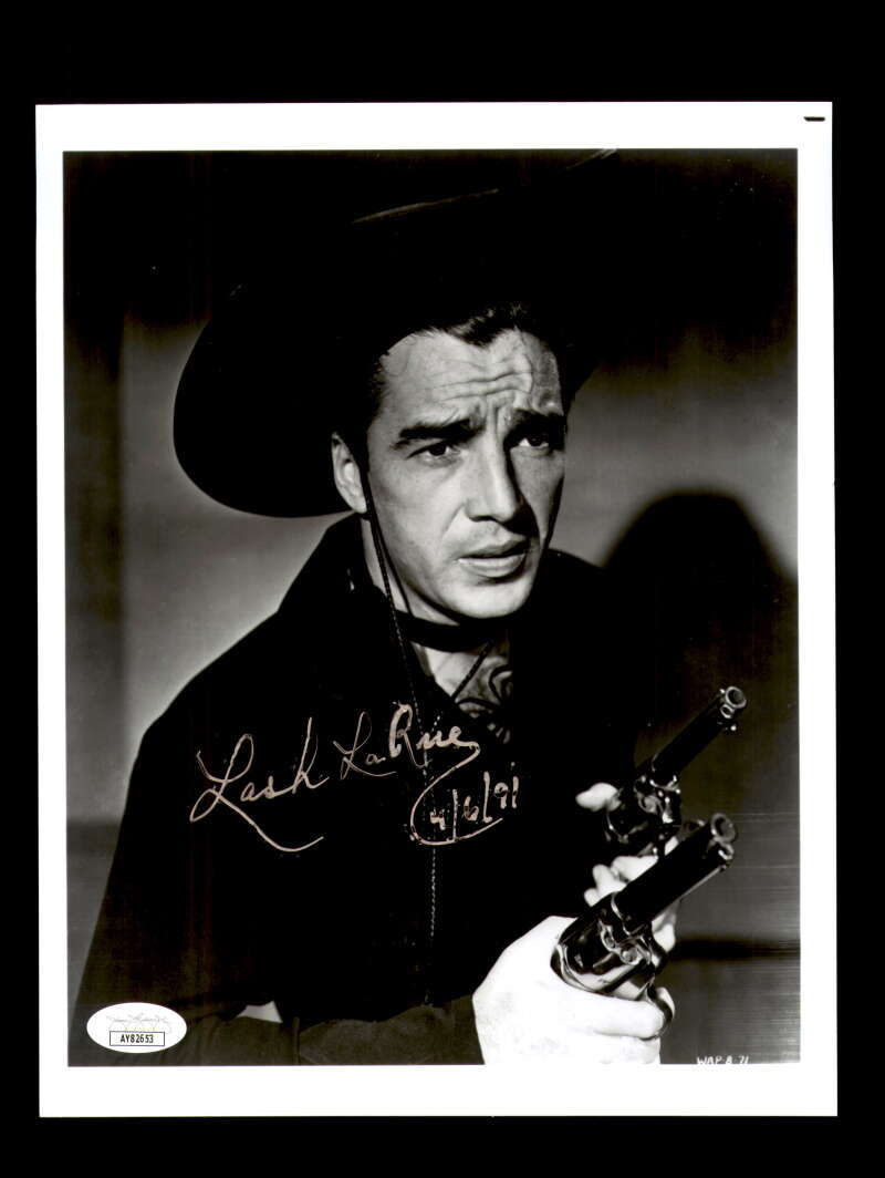 Lash LaRue JSA Coa Signed 8x10 Photograph Autograph