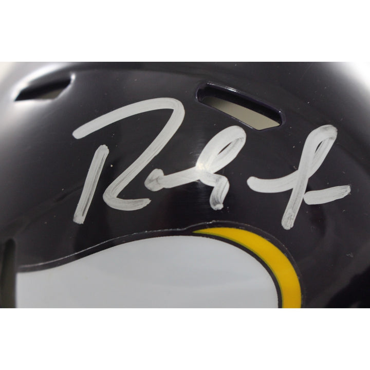 Randy Moss Autographed Minnesota Vikings TB Mini Helmet Beckett Witness 57971